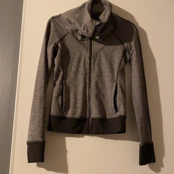 lululemon athletica Sweaters Lululemon Cowl Neck Zip Up Jacket